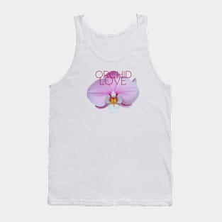 Pink Orchid flower with text Tank Top
